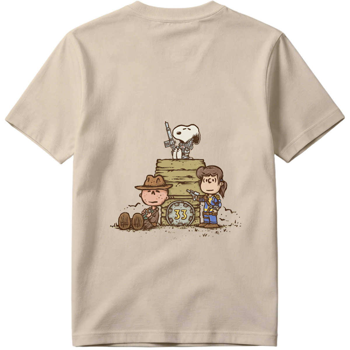 Snoopy, Charlie Brown, and Peppermint Patty in Fallout 33 - Tee