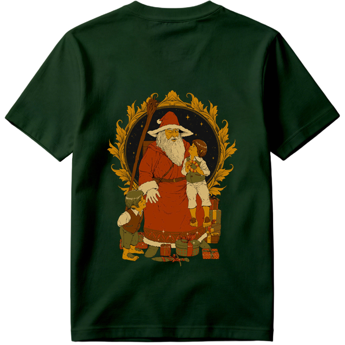 Santa Claus with Children and Gifts - Tee