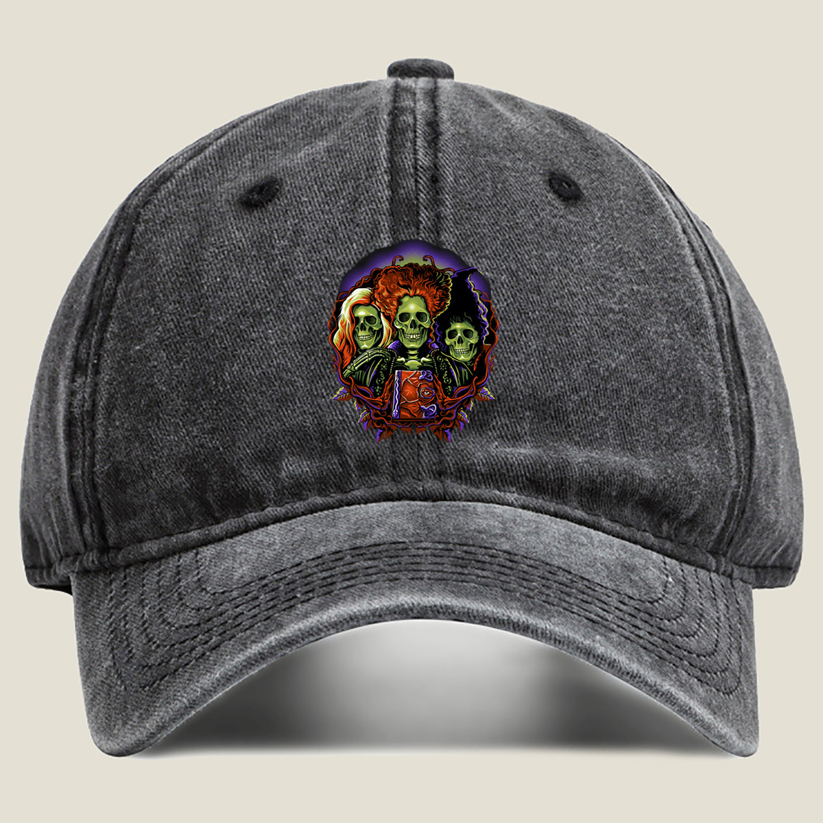 The Three Skulls of the Crimson Pact - Washed Denim - Baseball Cap