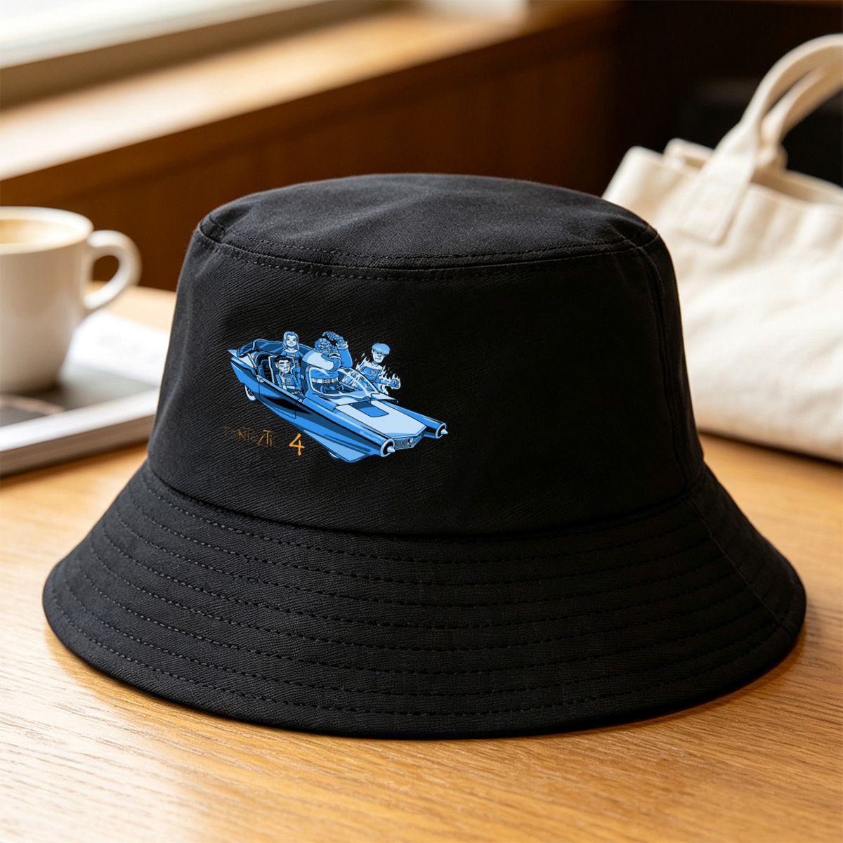 Fantastic Four in the Futuristic Car - Fisherman's Hat