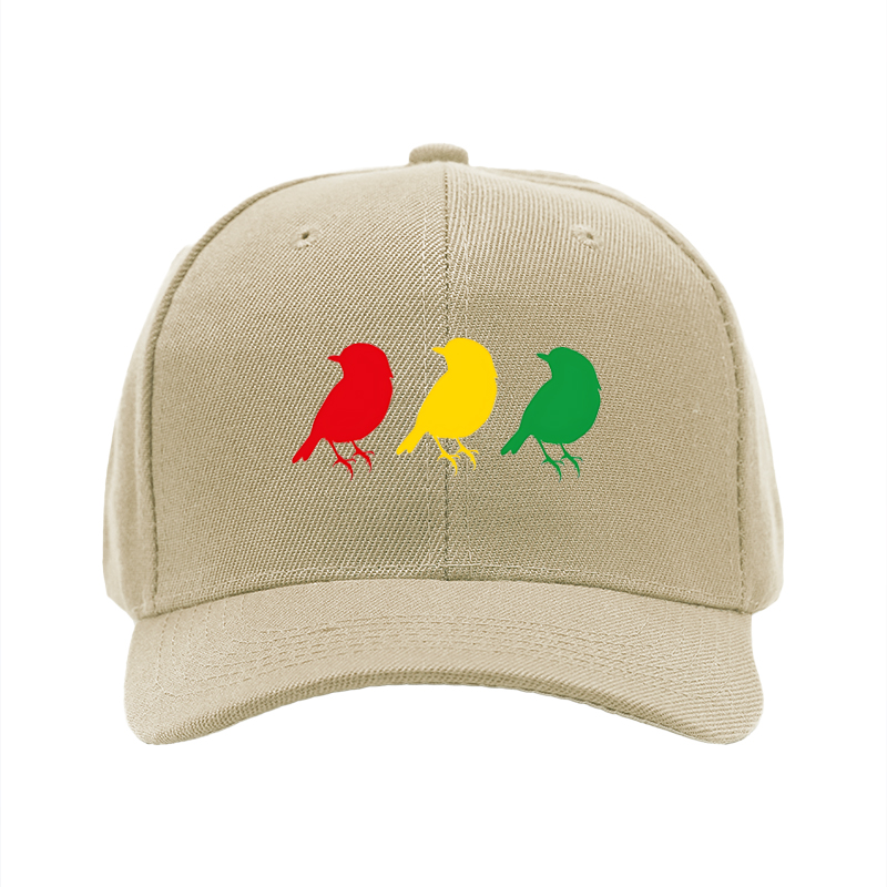 1pc New Baseball Cap with Colorful Birds Print and Text Design Unisex Adjustable Hat for Outdoor Activities and Casual Wear Suitable for Adults and Teens