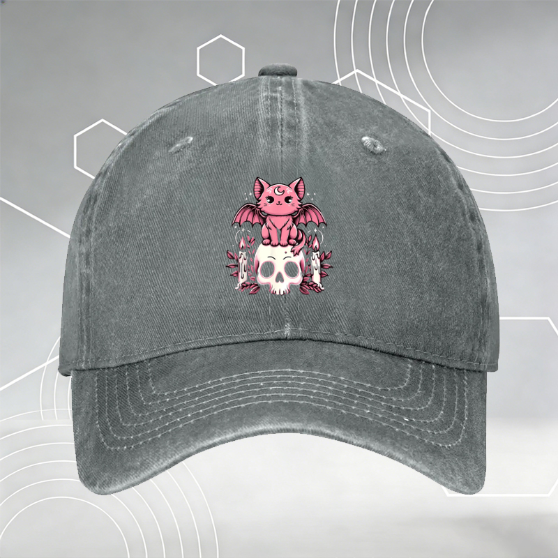 New Baseball Cap with Cute Cat and 