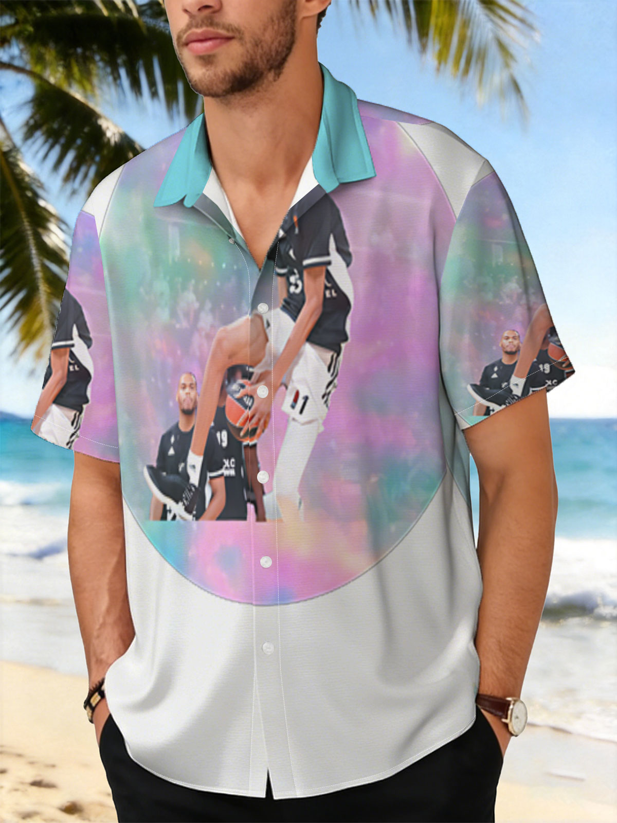 Victor Wembanyama Basketball Player with Unicorn Theme -  Shirt