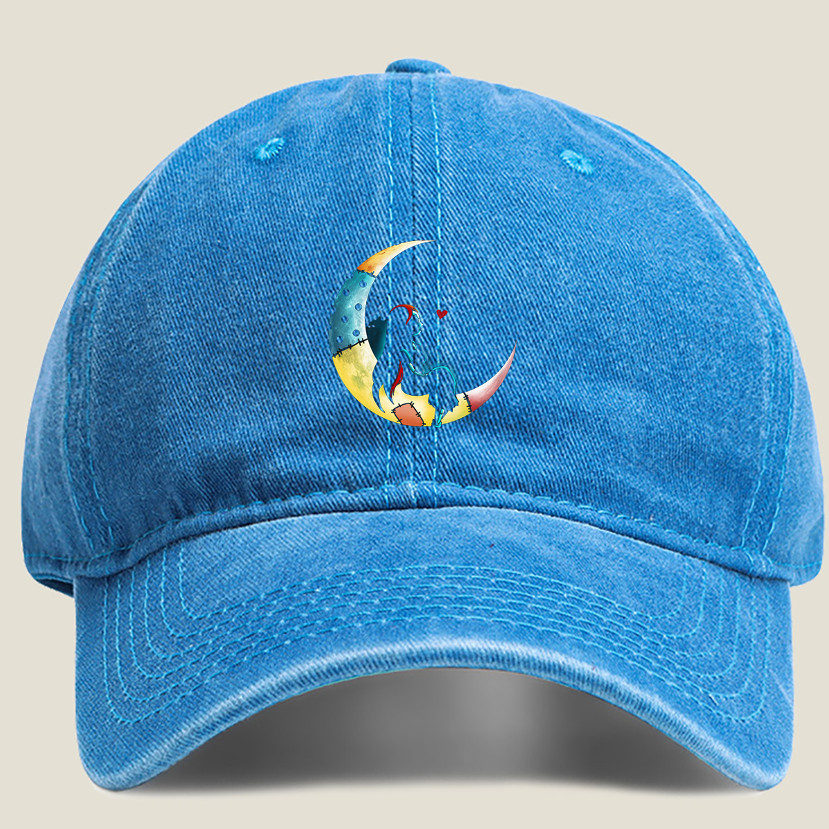 The Nightmare Before Christmas: Sally on the Moon - Washed Denim - Baseball Cap