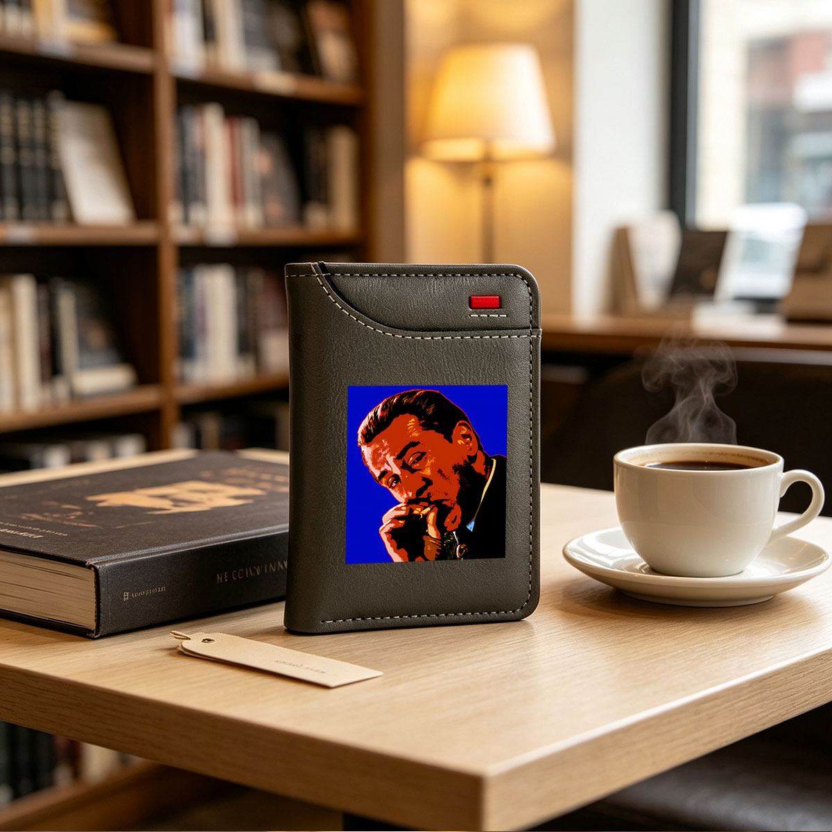 Thinker in Suit: Portrait of a Contemplative Man - Vertical Style Wallet