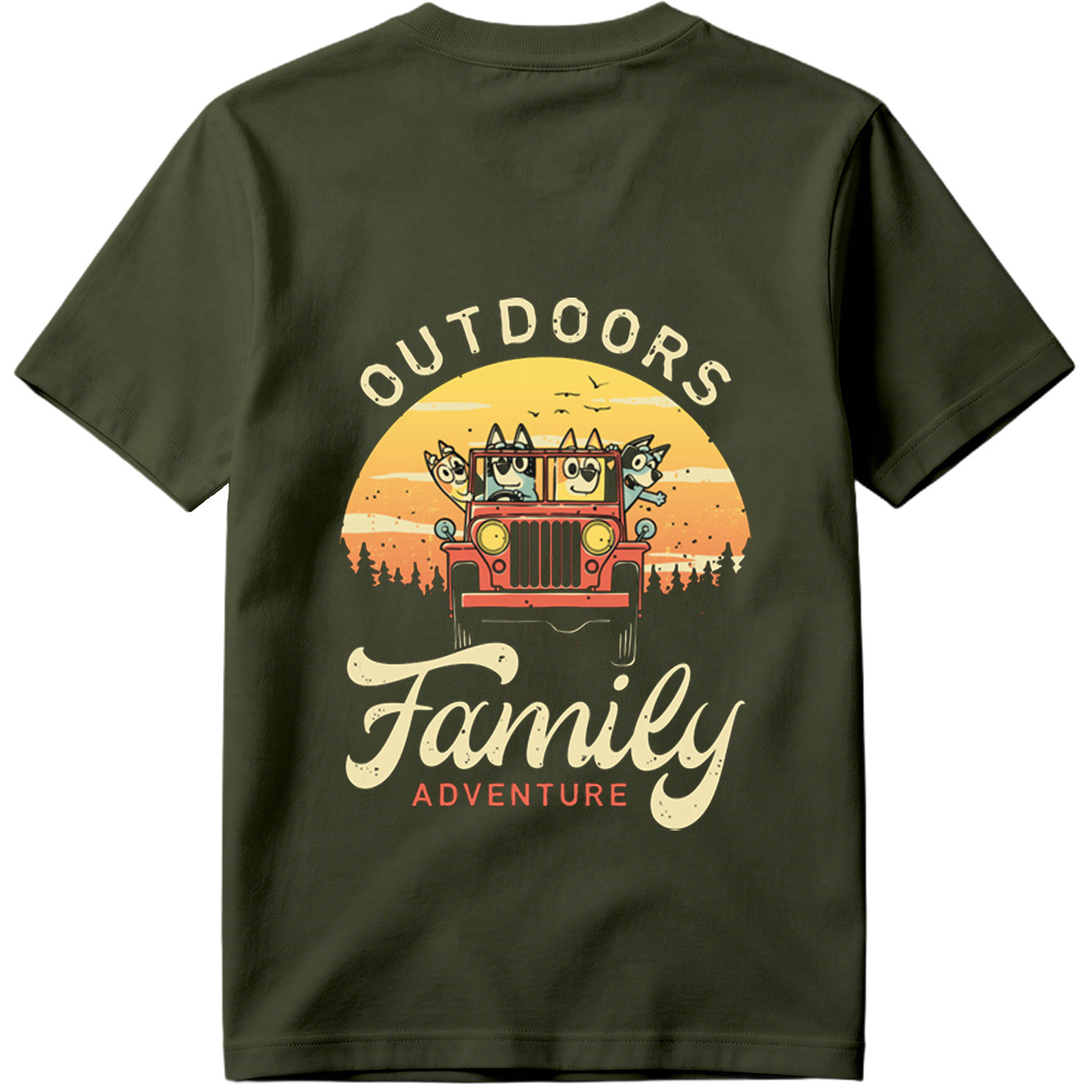 Bluey Family Outdoors Adventure - Tee