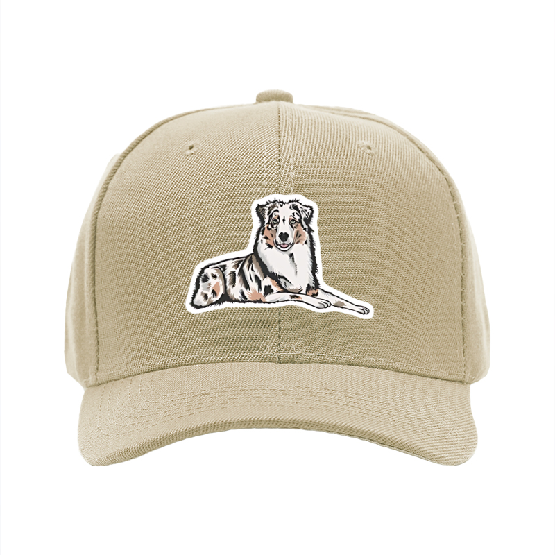 1pc New Baseball Cap with Australian Shepherd Dog Print Design Unisex Adjustable Hat for Outdoor Activities and Daily Wear Suitable for Pet Lovers and Animal Enthusiasts