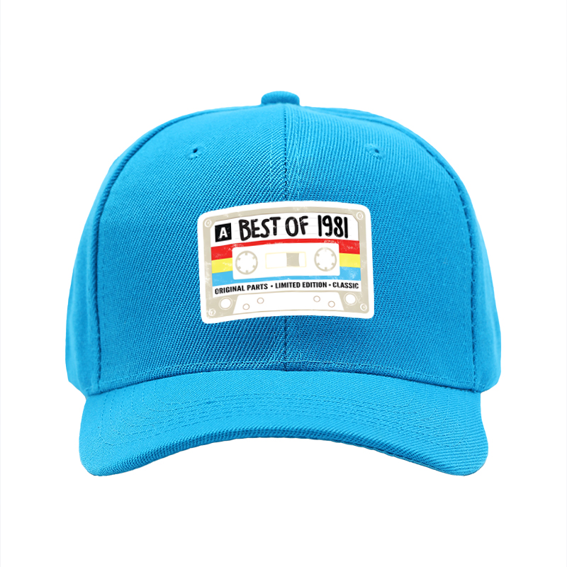 1pc New Baseball Cap with Cassette Tape Best of 1981 Print Unisex Adjustable Hat for Casual Streetwear Fashion Adults and Teens Outdoor Activities Retro Music Lover Style