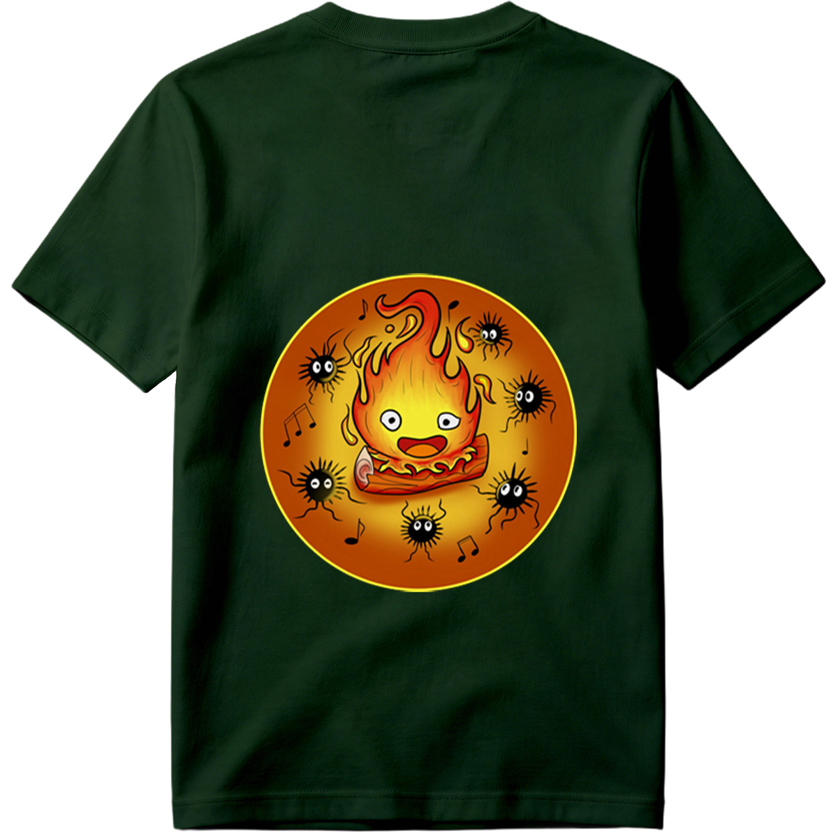 Flame Character with Spiders and Music Notes - Tee