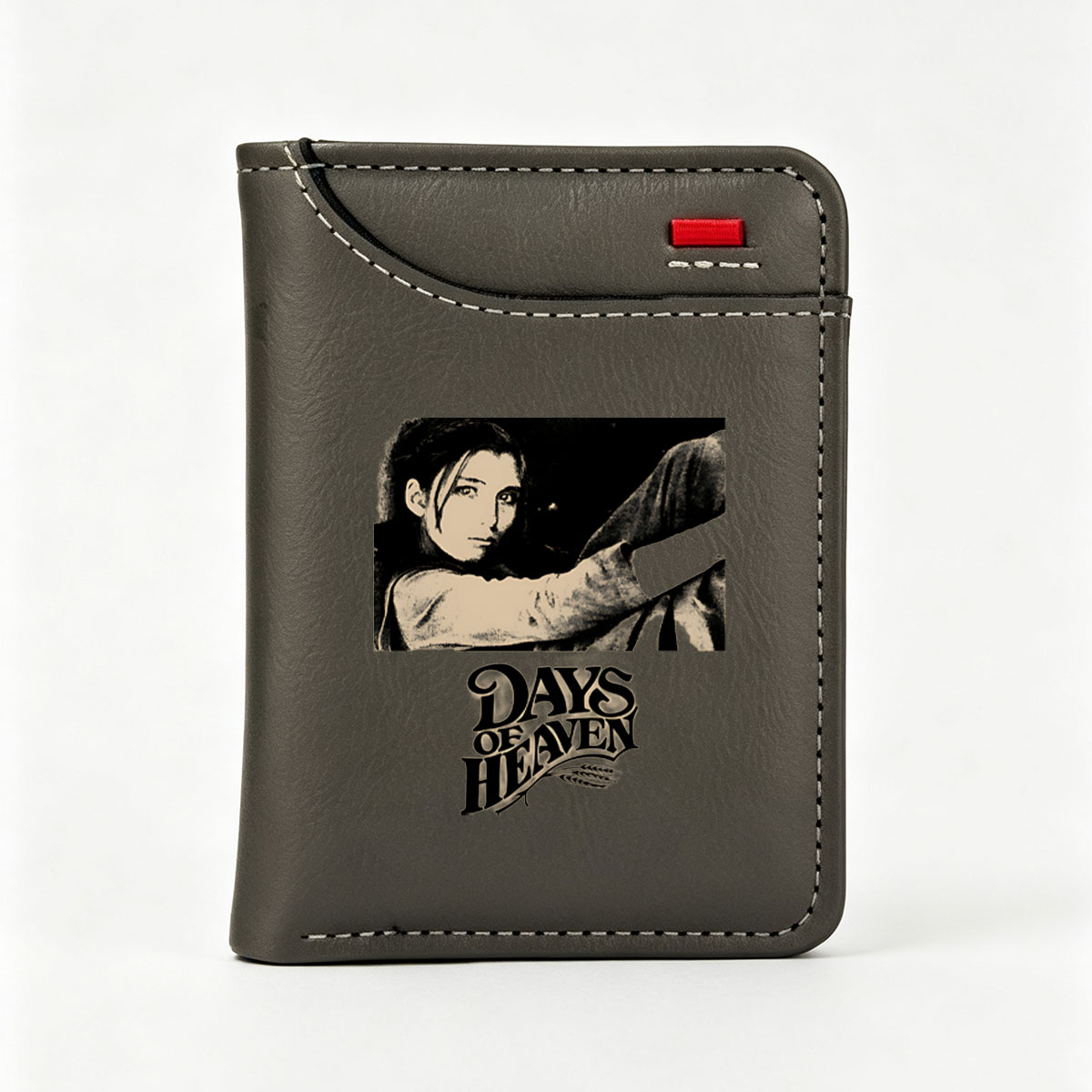 Days of Heaven: A Woman's Gaze in Monochrome - Vertical Style Wallet