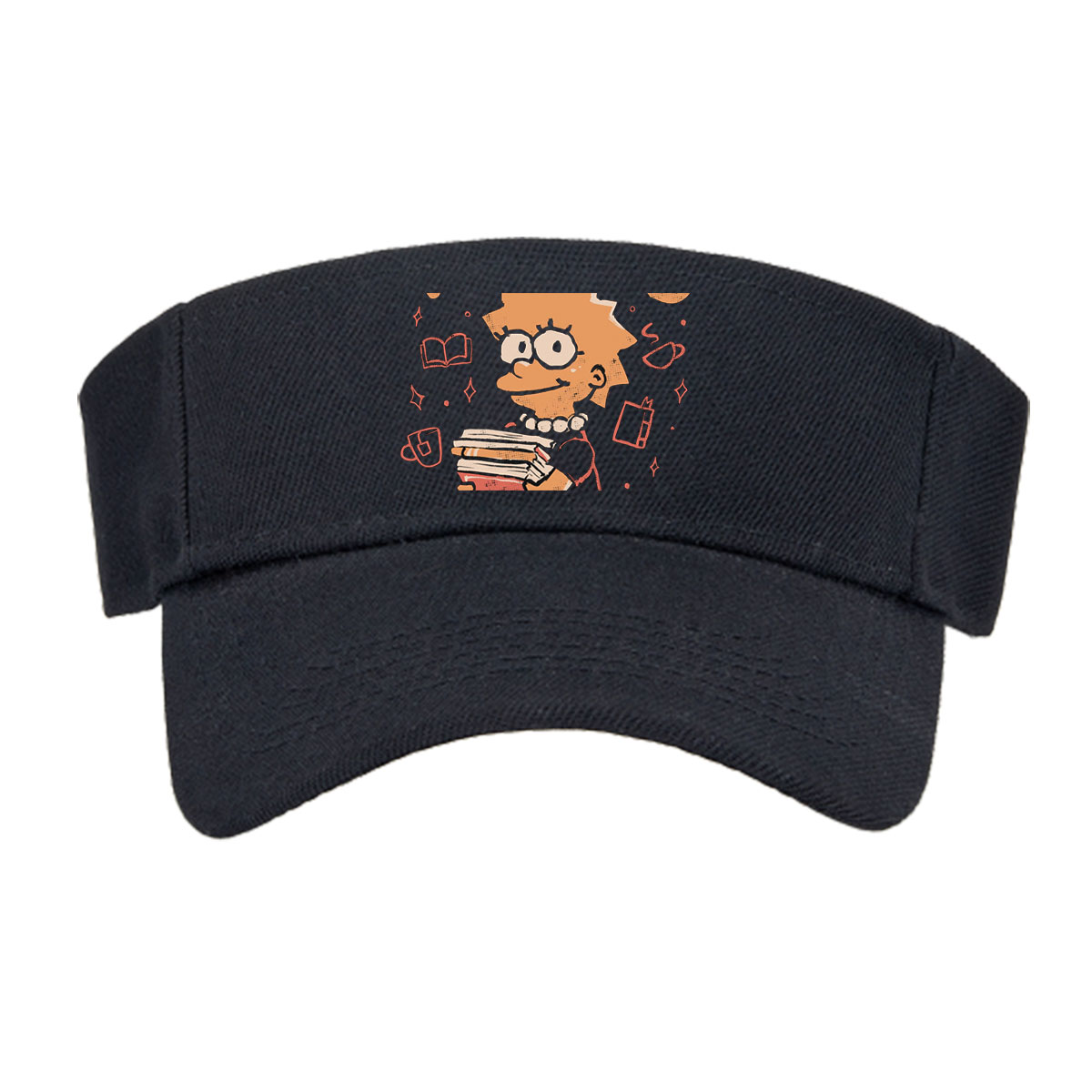 Thanks But I Prefer My People Fictional - Lisa Simpson Reading Books -  Visor cap