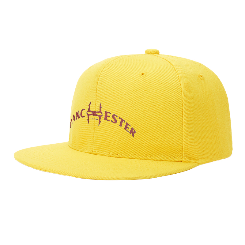 Flat Brim Baseball Cap Manchester 1978 Devil Logo Streetwear Underground Skate Style for Basketball Court Skate Park Hip Hop Artists and Urban Explorers
