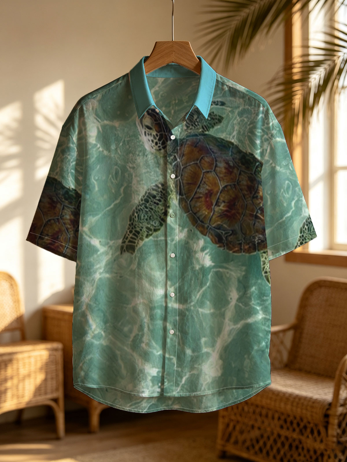 Sea Turtle Swimming in Clear Turquoise Water -  Shirt