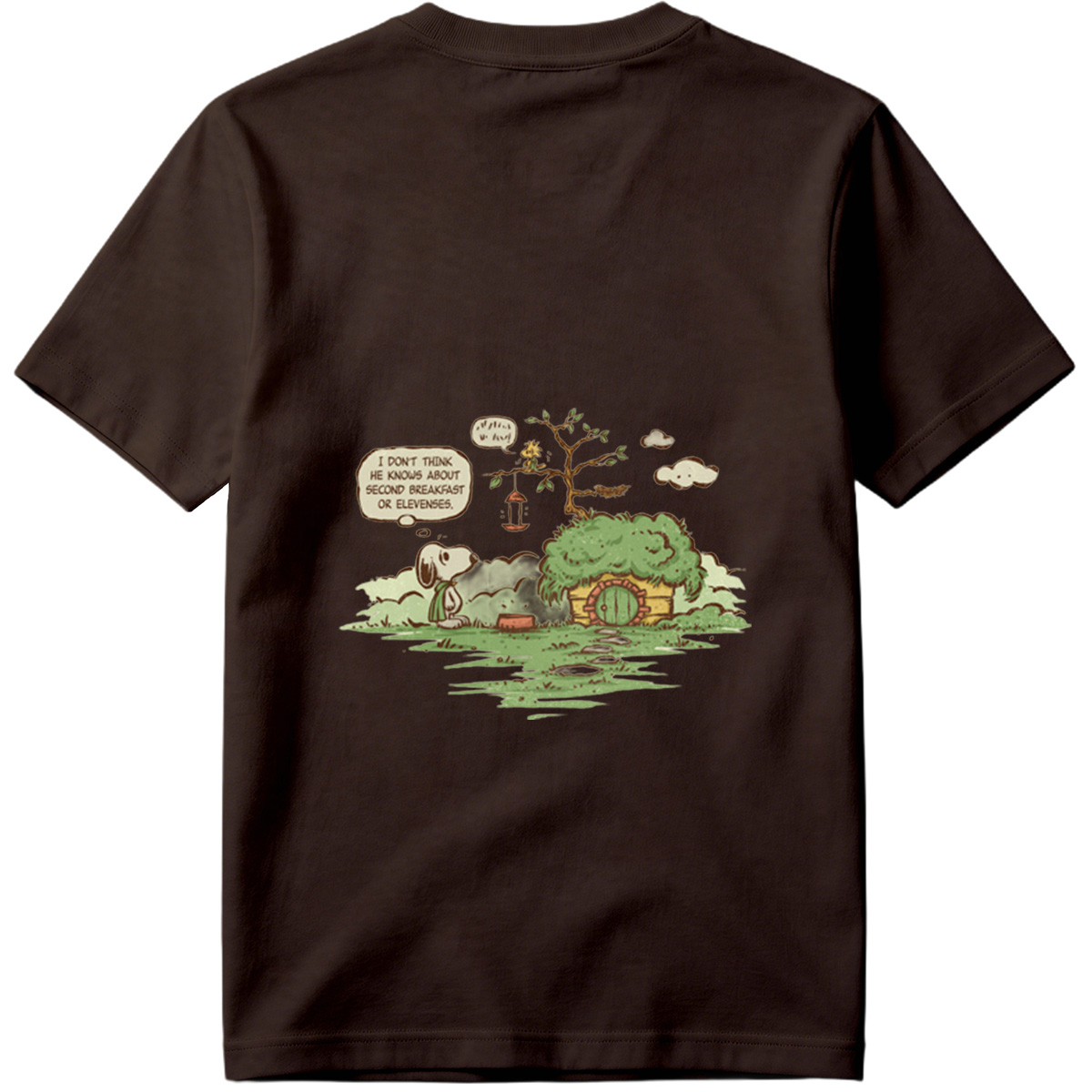 Snoopy and Woodstock in a Hobbit Hole - Tee
