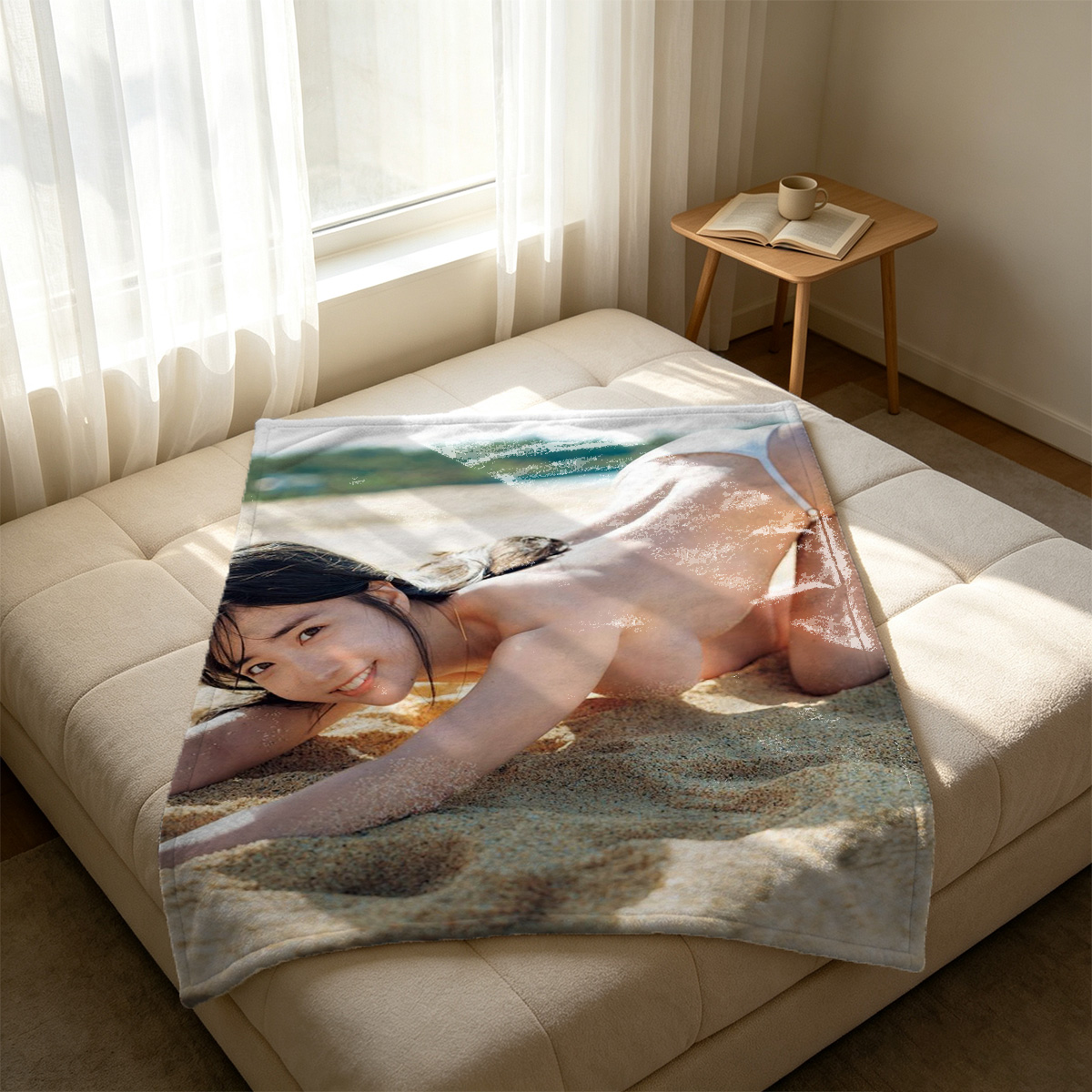 Christmas Reindeer Lingerie Seduction - Blanket