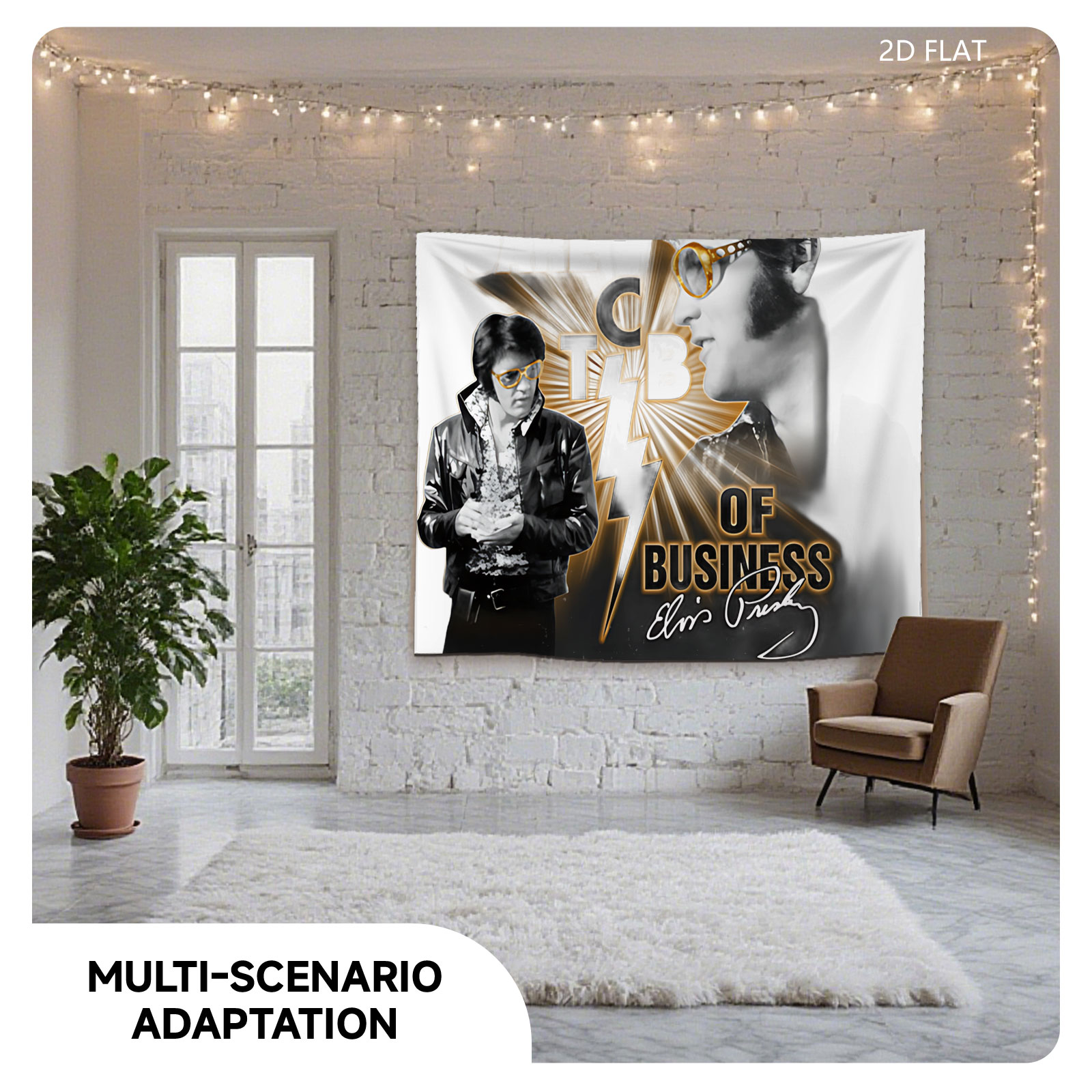 Elvis Presley - TCAB of Business: A Rock Legend's Iconic Style and Legacy - Tapestry