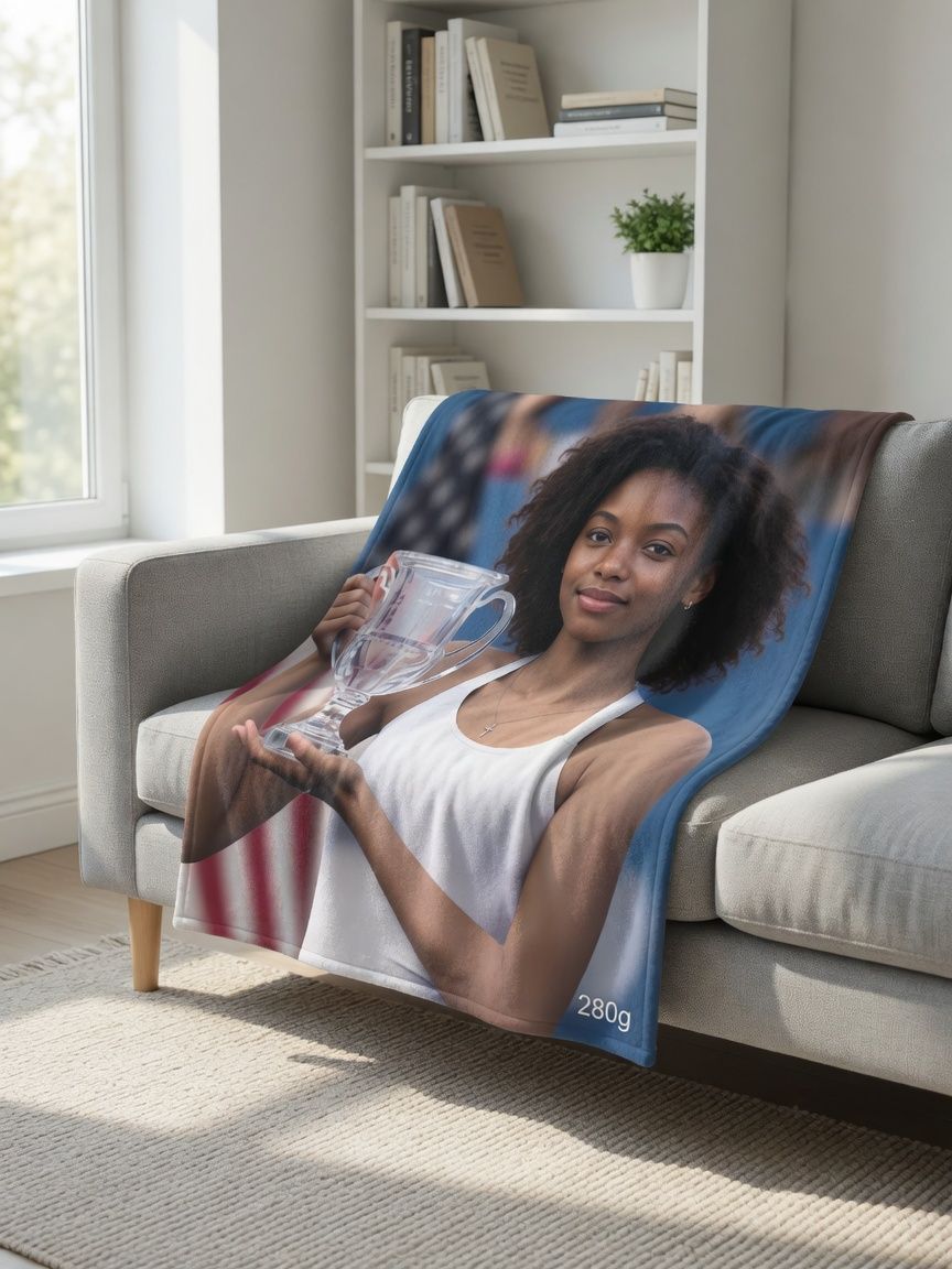 Personalized Photo Face Throw Blanket, Ultra Soft Anti-Pilling Flannel Fleece Bed Wrap, Unique Custom Keepsake Gift