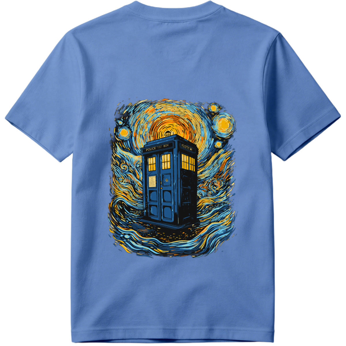 TARDIS in Starry Night - Tee