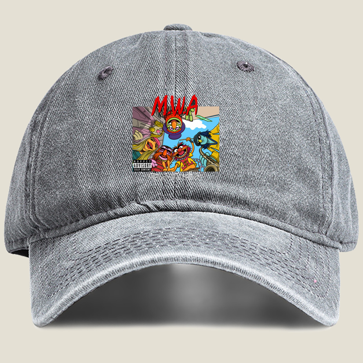 Muppets: M.W.A - Straight Outta Mayhem - Washed Denim - Baseball Cap