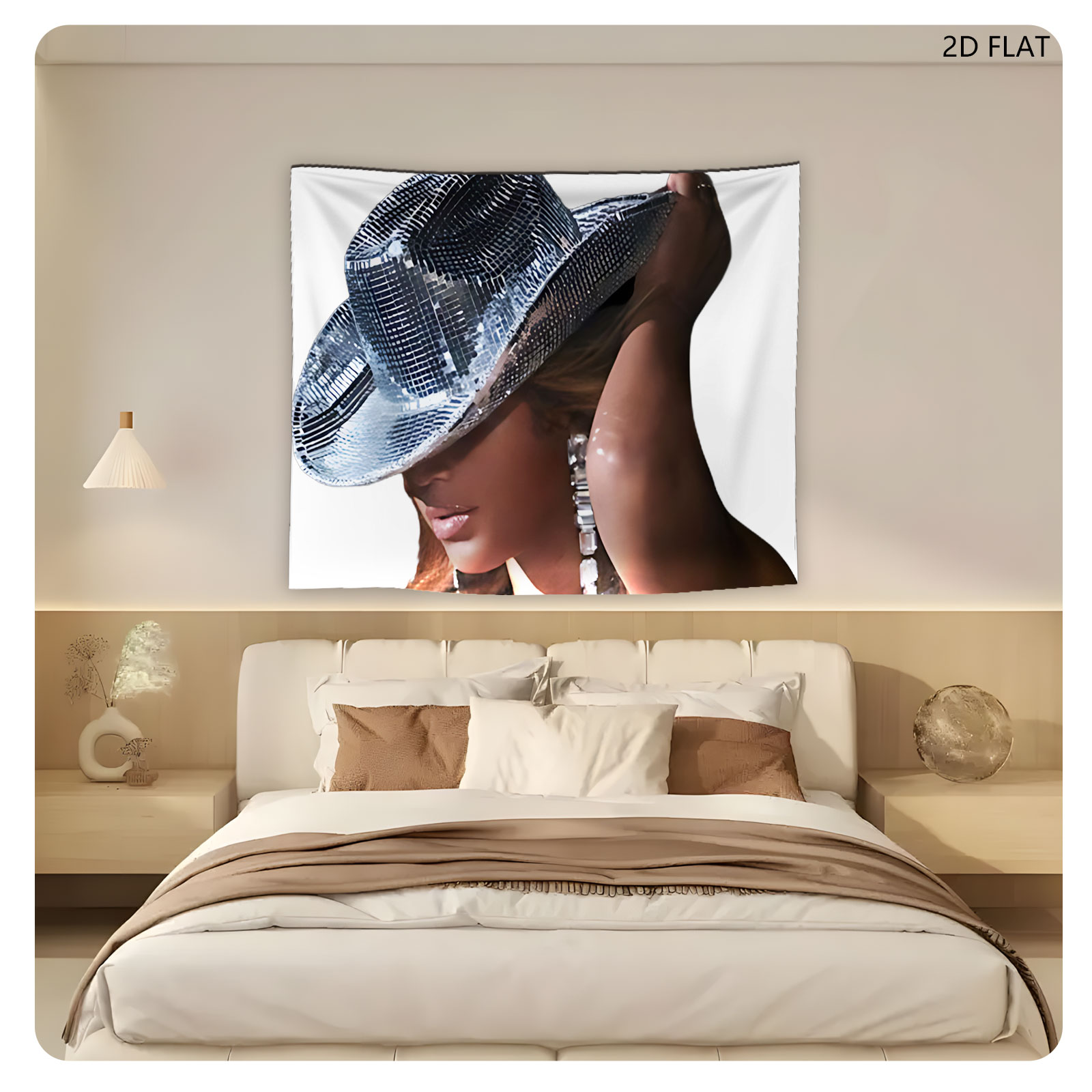 Beyoncé in Sparkling Cowboy Hat and Glittering Outfit - Tapestry