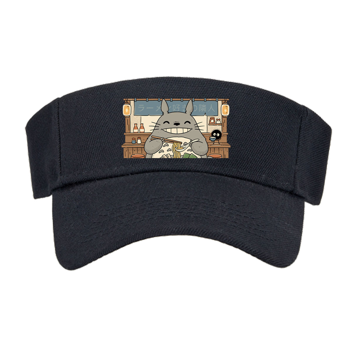 Totoro Enjoying Ramen at a Noodle Shop -  Visor cap
