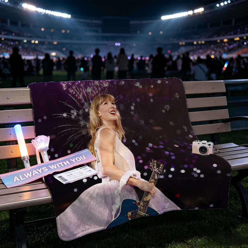 Taylor Swift Live Performance with Fireworks and Acoustic Guitar - Blankets