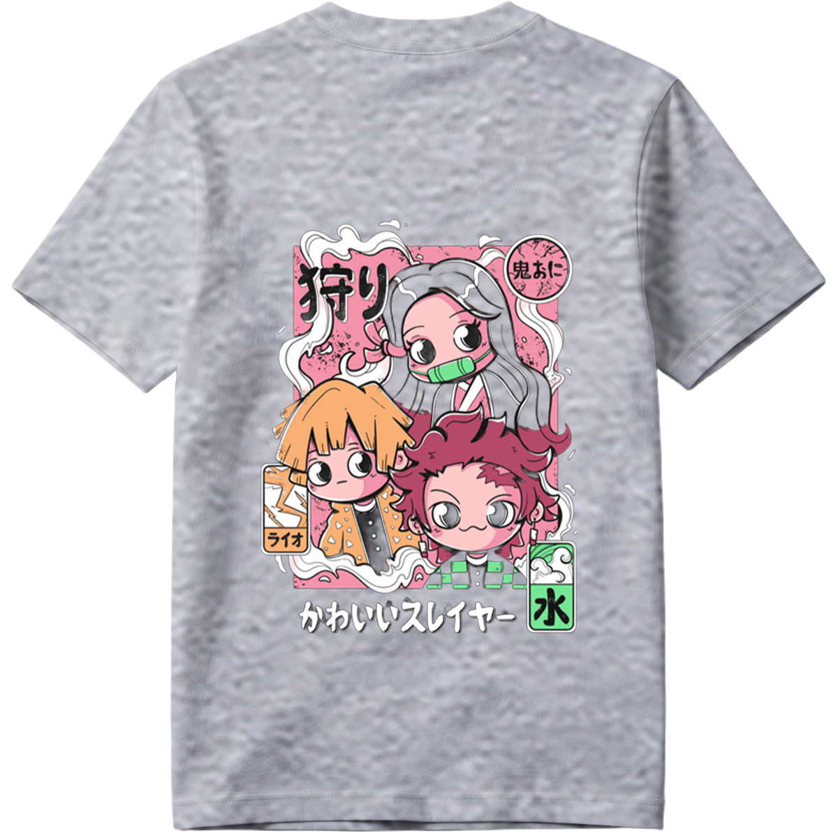 Cute Slayer: Nezuko, Zenitsu, and Tanjiro - Tee