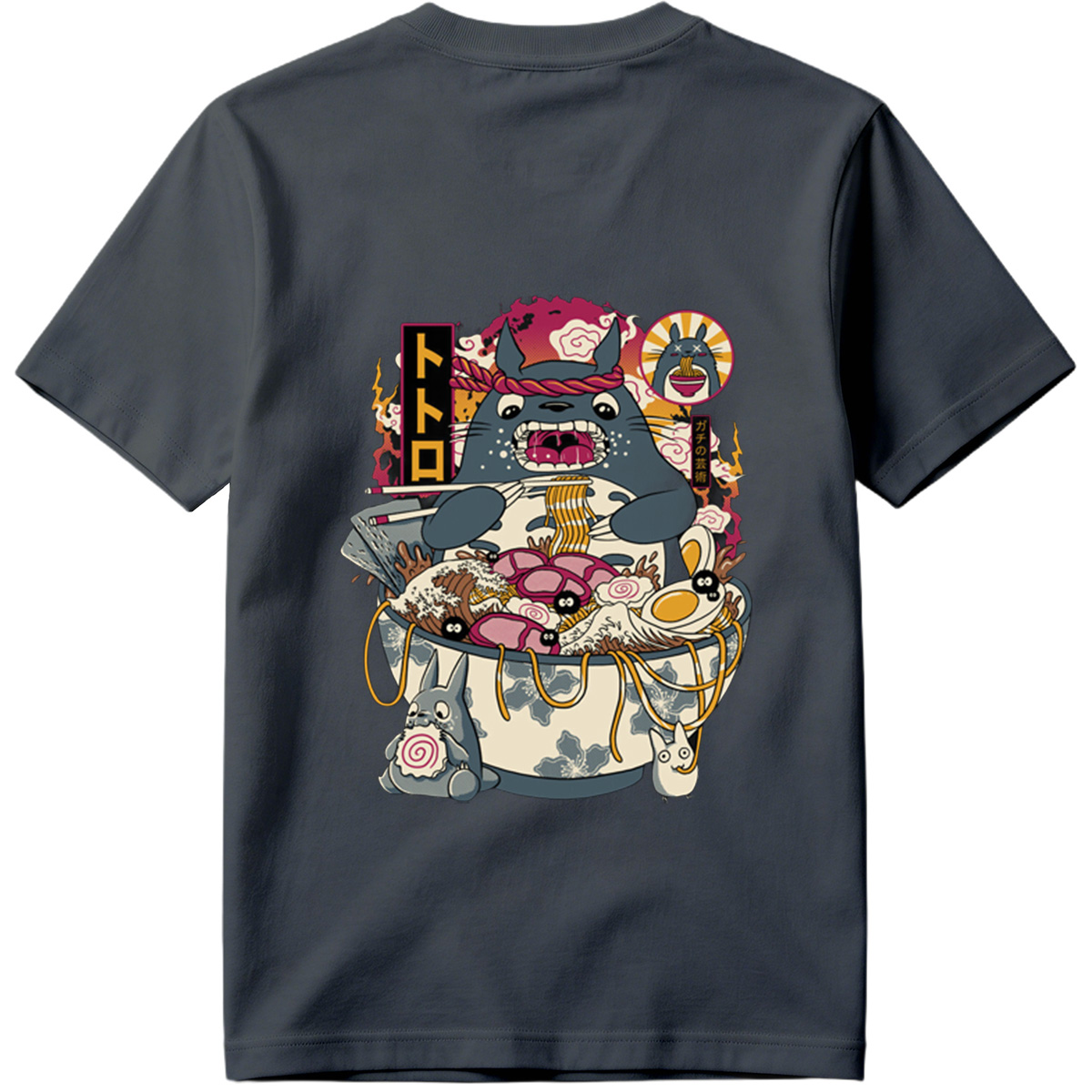 Totoro Ramen Bowl Featuring Totoro and Friends - Tee