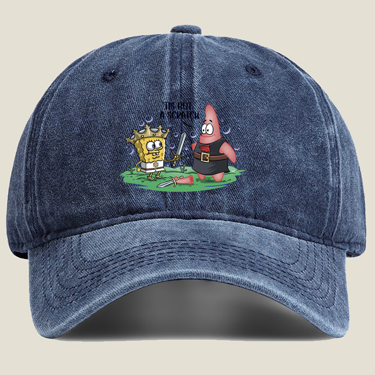 SpongeBob and Patrick in Medieval Adventure - Washed Denim - Baseball Cap