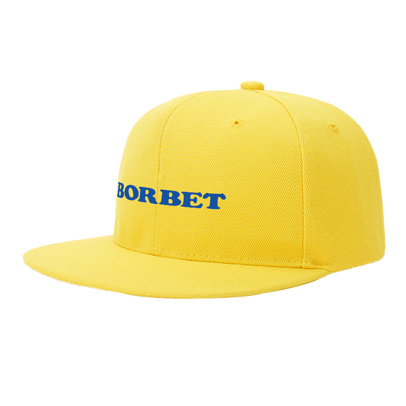 Flat Brim Baseball Cap Borbet Logo Print Streetwear Underground Skate Style for Basketball Court Skate Park Urban Lifestyle Skaters Rappers Streetwear Enthusiasts