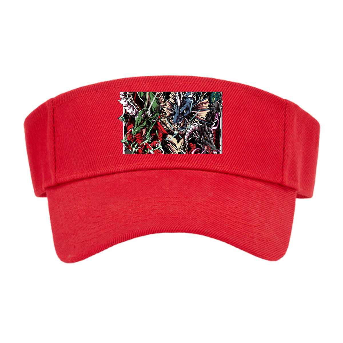 King of Dragons: Mythic Beasts and D20 Dice Fusion Art -  Visor cap