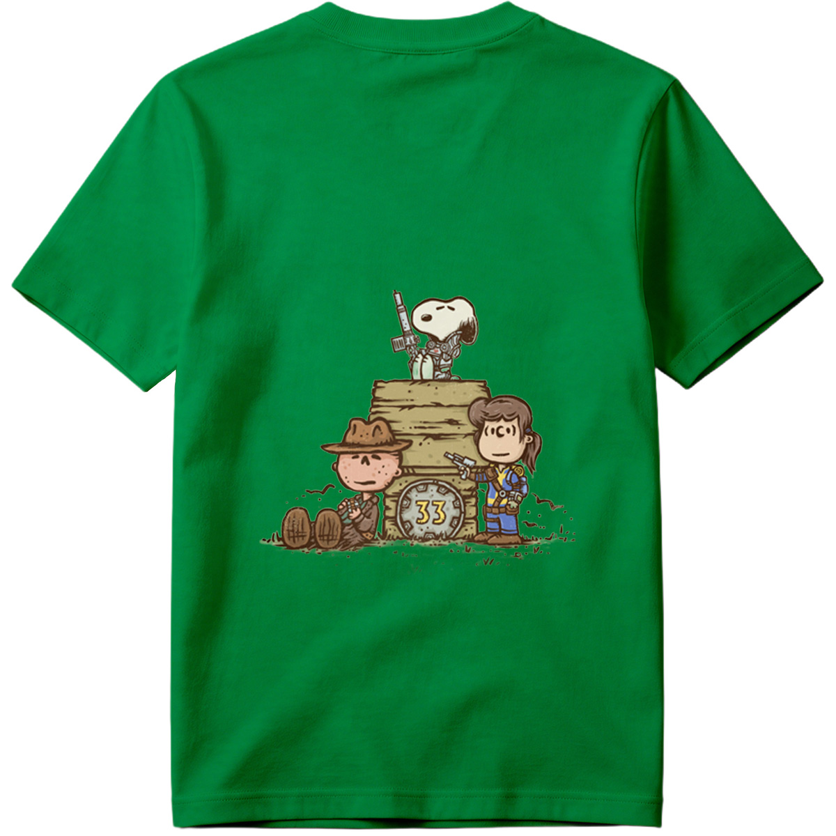 Snoopy, Charlie Brown, and Peppermint Patty in Fallout 33 - Tee