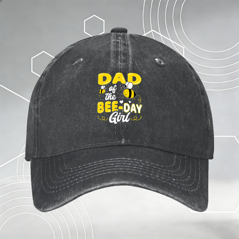New Baseball Cap Mom of the Bee-Day Girl Print Hat Unisex Adjustable Size for Outdoor Activities and Casual Wear Perfect Gift for Mothers and Girls