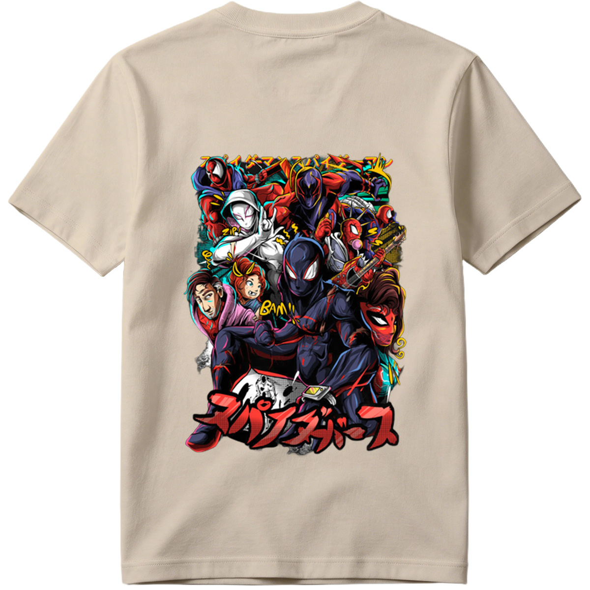 Spider-Verse: Miles Morales, Gwen Stacy, Peter Parker, and the Spider-Family - Tee
