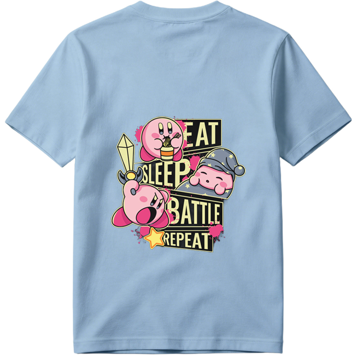 Kirby: Eat, Sleep, Battle, Repeat - Tee