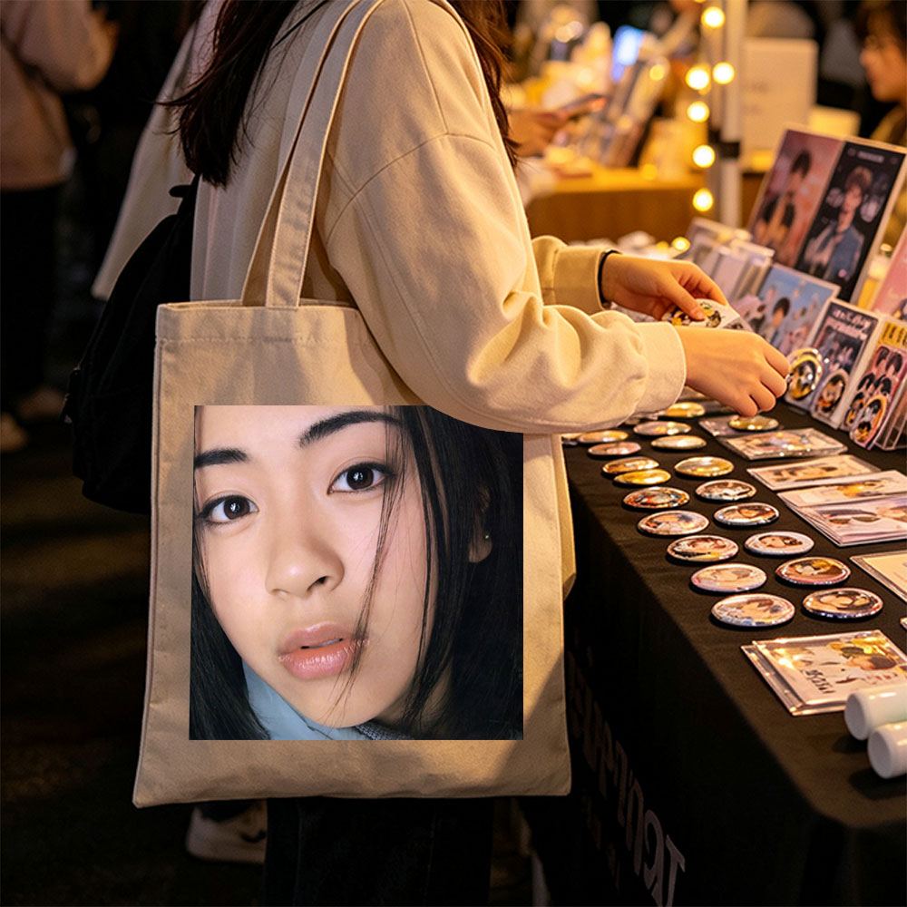 Ayumi Hamasaki Close-Up Portrait with Soft Lighting and Gentle Expression - Canvas tote bags