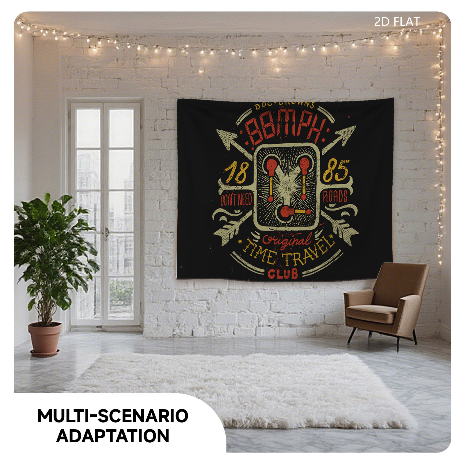 Doc Brown's 88 MPH Time Travel Club: Original 1985 Road Trip - Tapestry