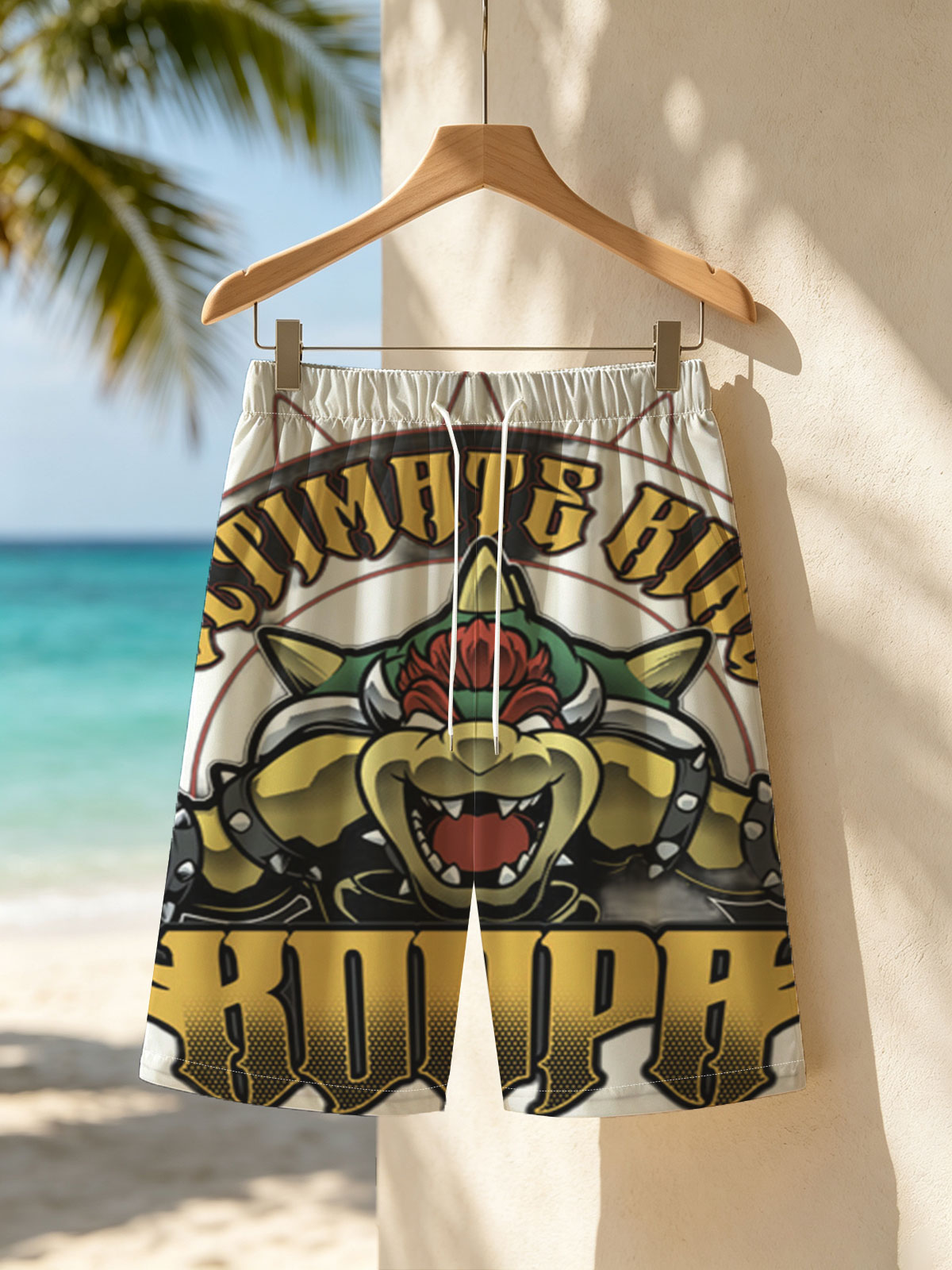 Ultimate King Koopa - Bowser, Super Mario, 1985 -  Beach shorts
