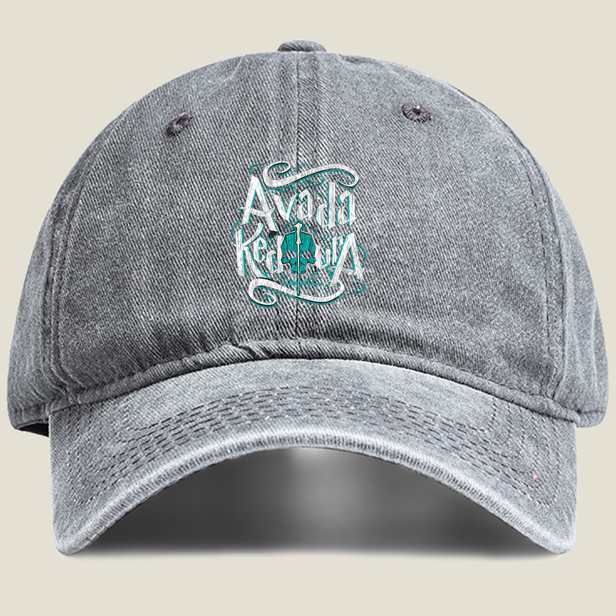 Avada Kedavra Spell Art - Washed Denim - Baseball Cap