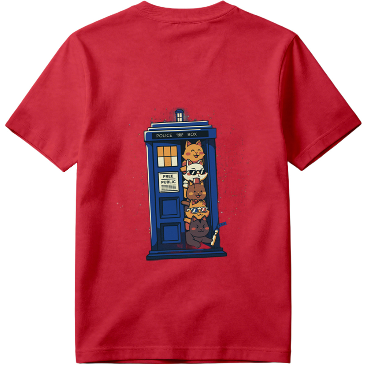 Doctor Who Cats in the TARDIS - Tee