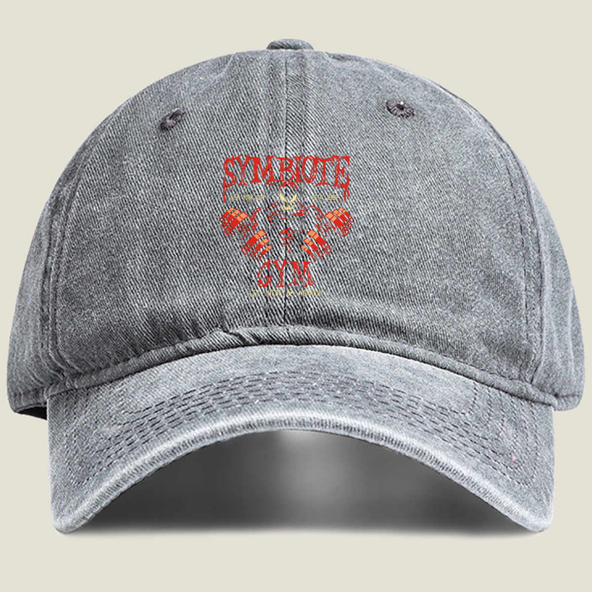 Symbiote Gym: Venom Workout Design - Washed Denim - Baseball Cap