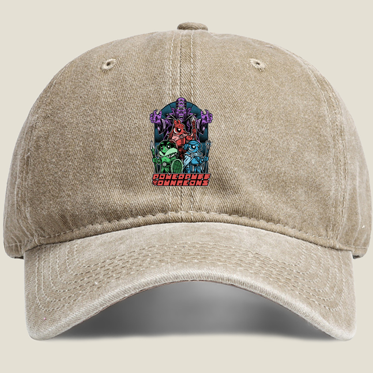 Powerpuff Dungeons - Washed Denim - Baseball Cap