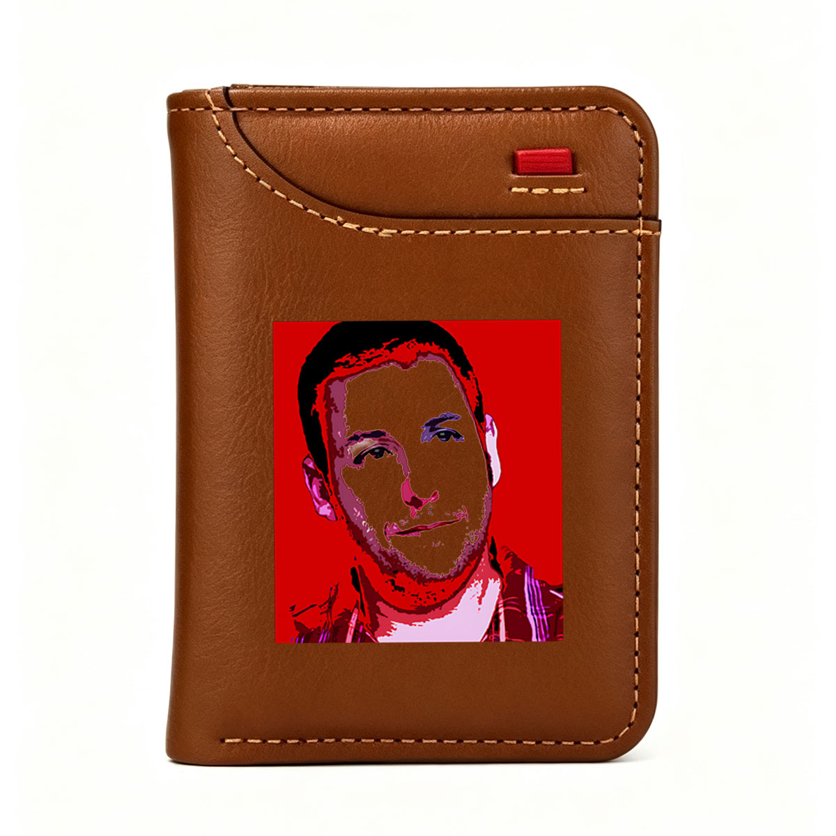 Portrait of a man with bold red and black stylized colors - Vertical Style Wallet
