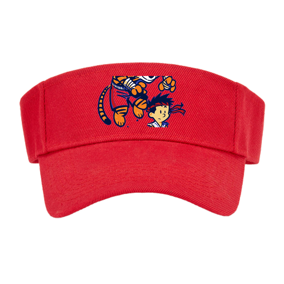 Tiger and Martial Artist Boy in Action Pose -  Visor cap