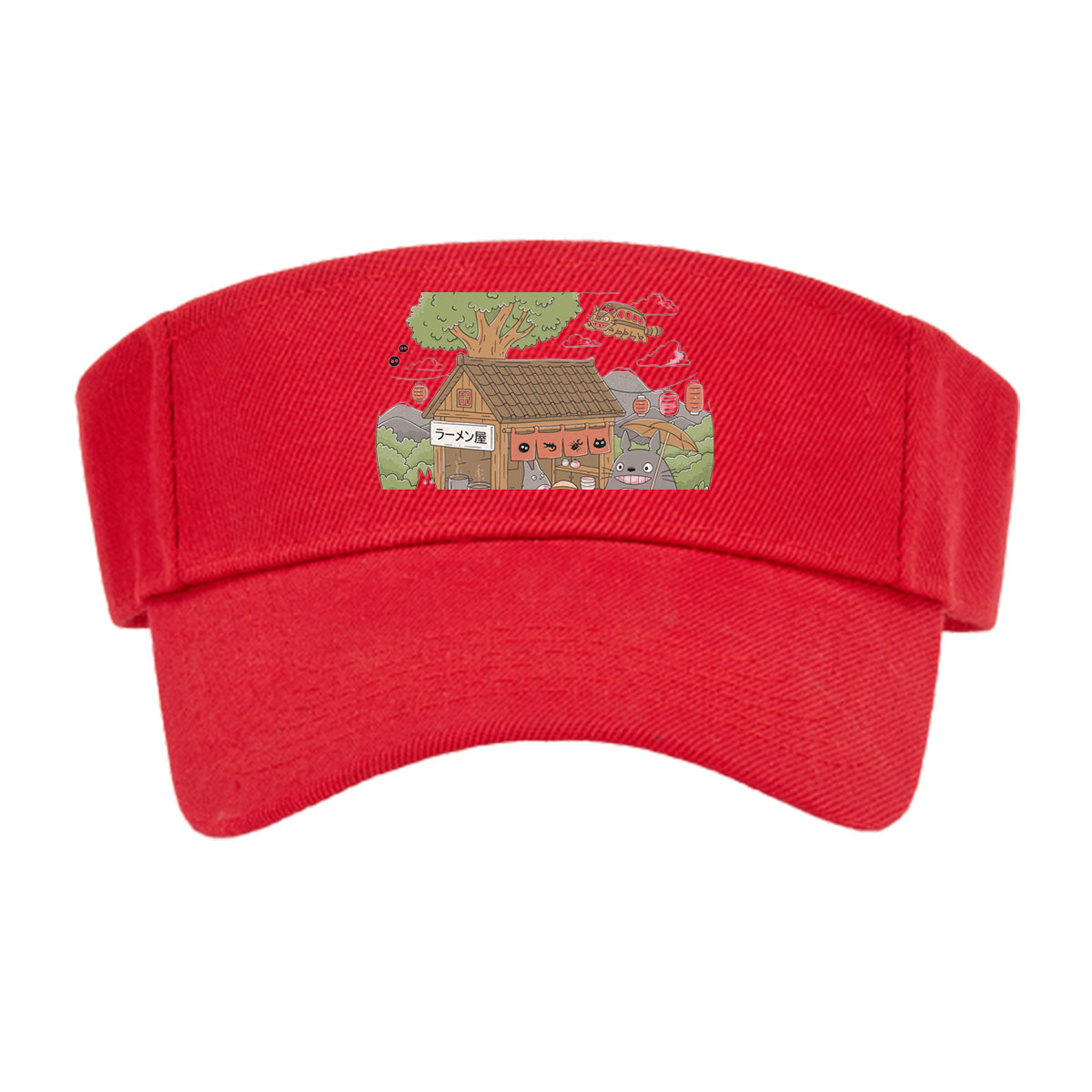 Totoro and Neighbor Enjoy Ramen at a Cozy Stall -  Visor cap