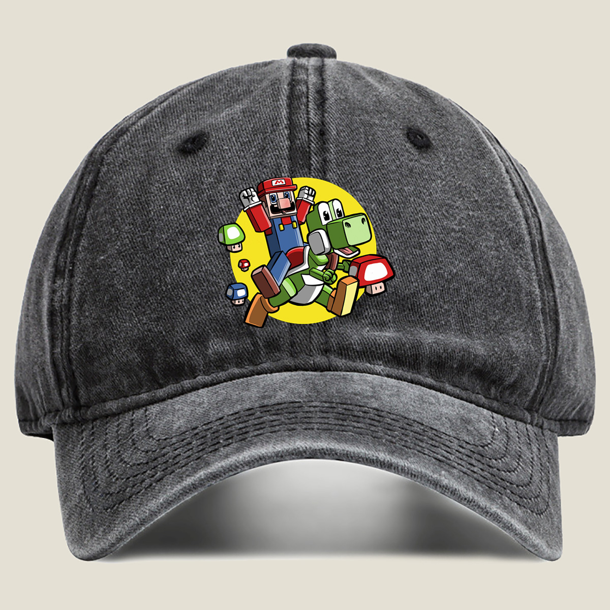 Mario & Yoshi Adventure - Washed Denim - Baseball Cap