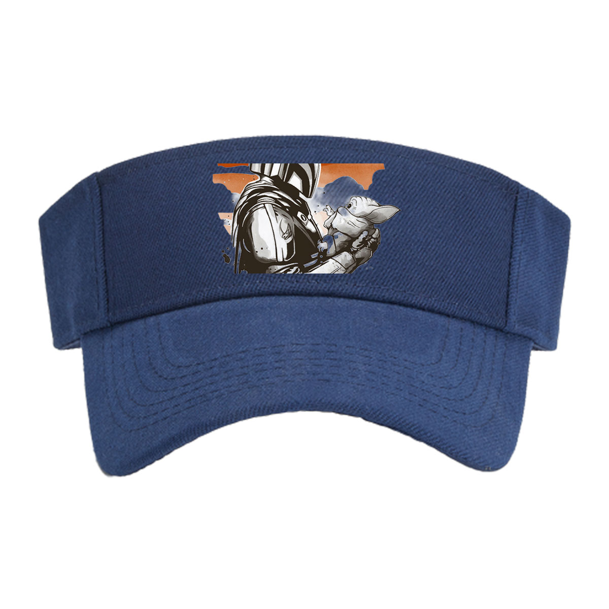 The Mandalorian and Grogu under a twin suns sky -  Visor cap