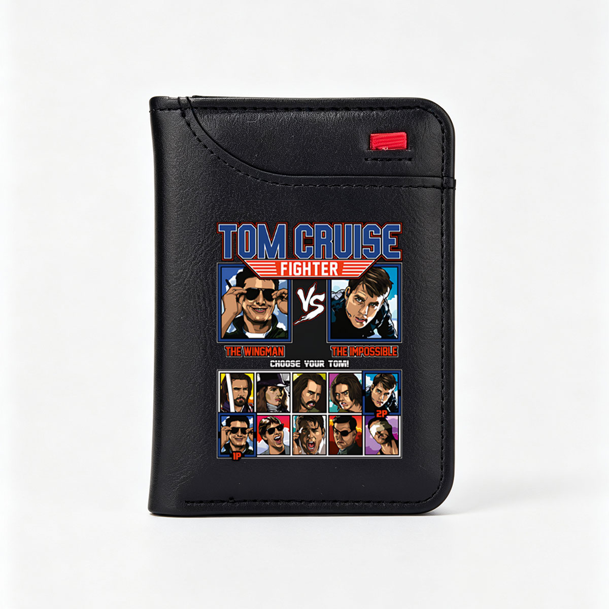 Tom Cruise Fighter: The Wingman vs The Impossible - Choose Your Tom! - Vertical Style Wallet