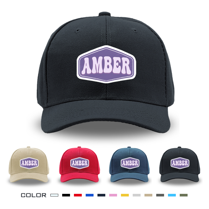1pc New Baseball Cap with Amber Logo Print Unisex Adjustable Hat for Outdoor Activities and Casual Wear Suitable for Adults and Teens