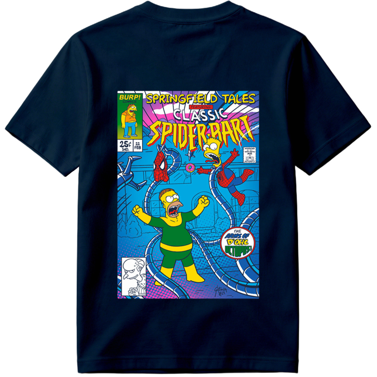 Springfield Tales Featuring Classic Spider-Bart: The Arms of D'Ohc Octopus - Tee